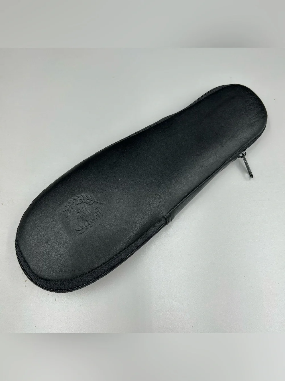 Vintage Cadillac Leather Travel Slippers Zipper Case Made Korea Hotel Gift